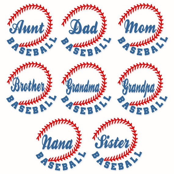 Baseball Family Names Cuttable Design PNG DXF SVG & Eps File Etsy