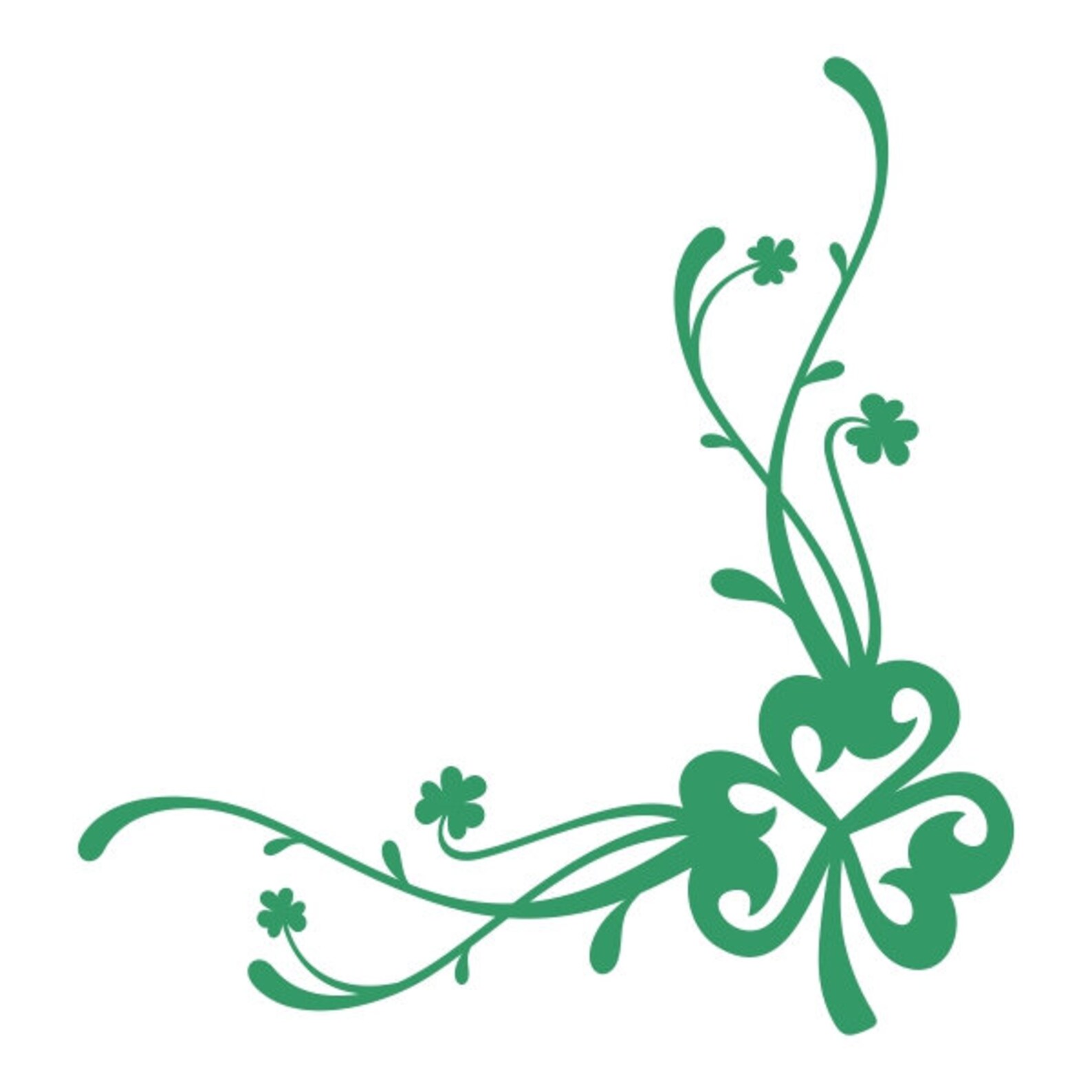 Shamrock Border Cuttable Design PNG DXF SVG &amp; eps File for | Etsy