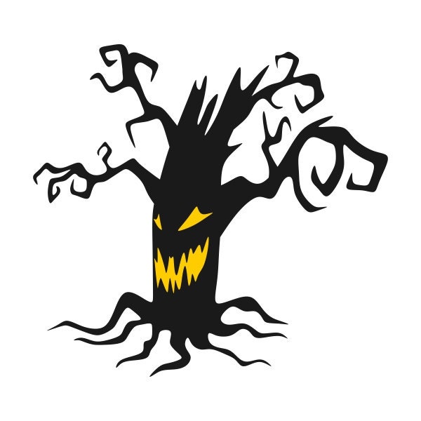Scary Trees Cuttable Design PNG DXF SVG & Eps File Silhouette - Etsy Canada