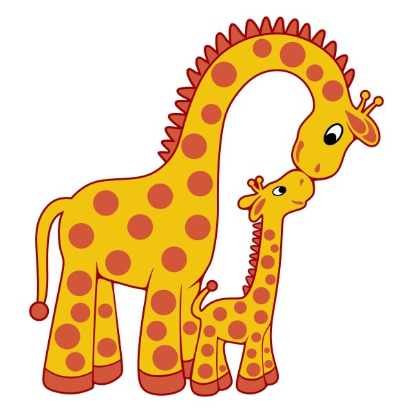 Giraffe Mother Cuttable Design PNG DXF SVG & Eps File for - Etsy
