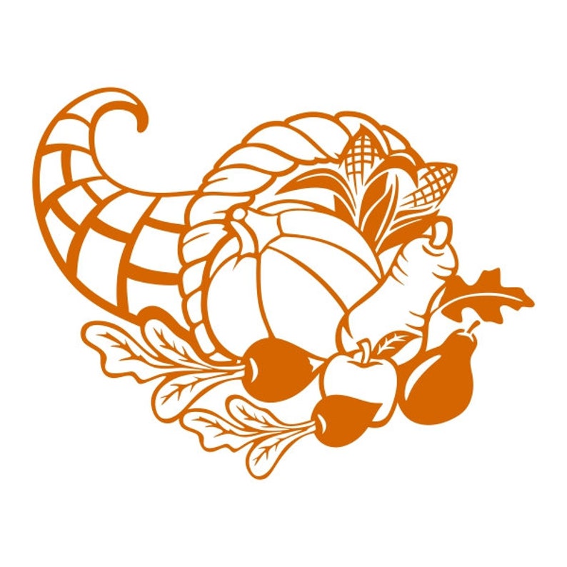 Cornucopia Cuttable Design PNG DXF SVG & eps File Silhouette | Etsy