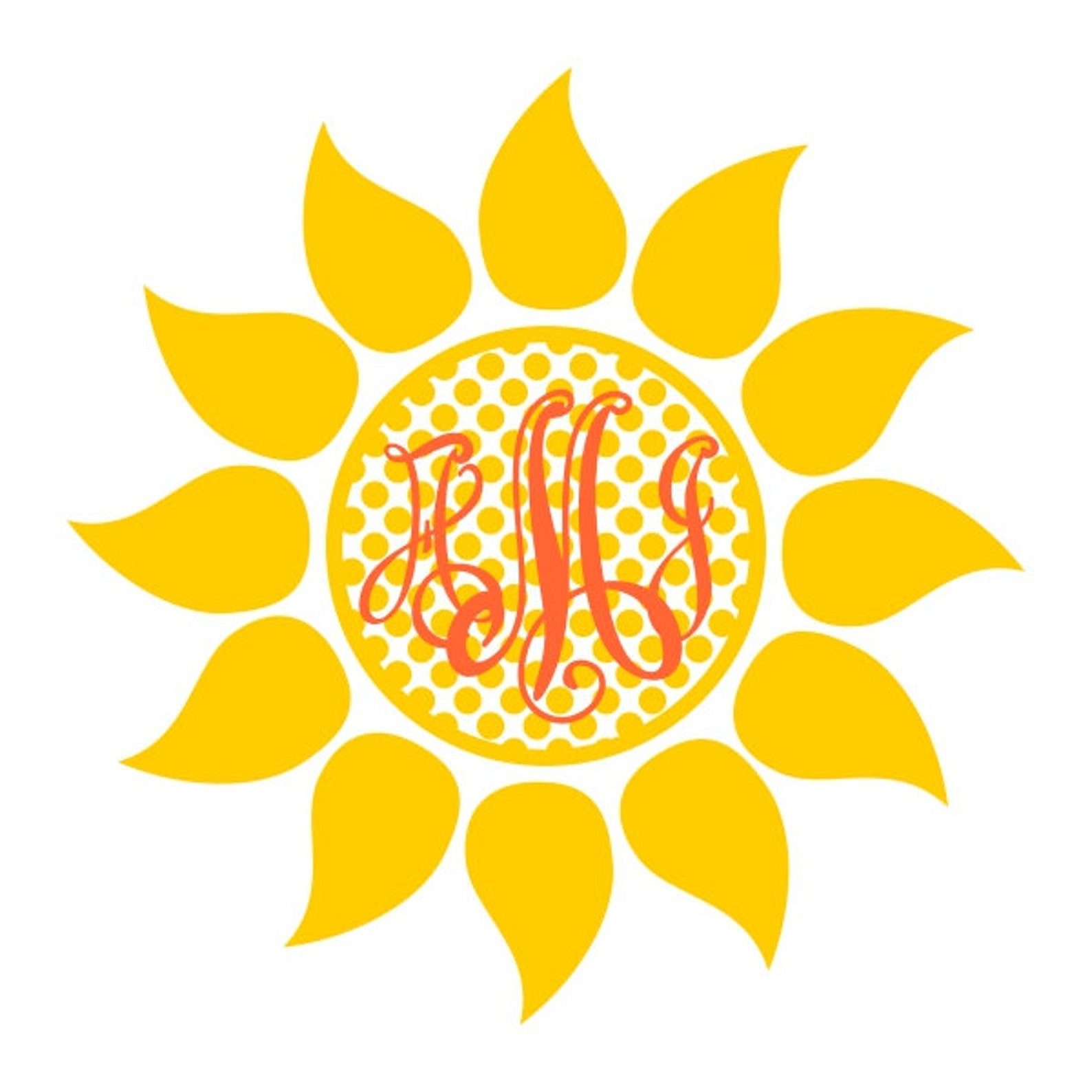 Free Free 178 Sunflower Monogram Frame Svg SVG PNG EPS DXF File