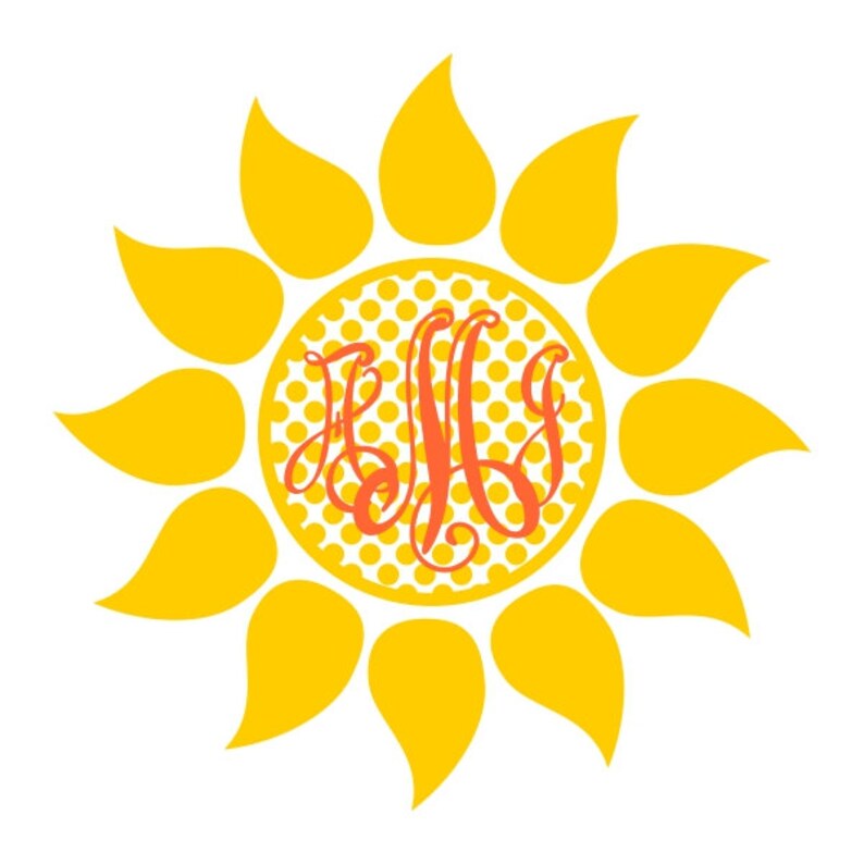 Free Free 208 Sunflower Monogram Frame Svg Free SVG PNG EPS DXF File