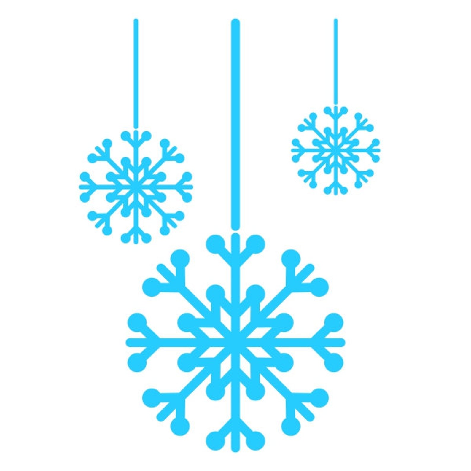 Winter Snowflake String Cuttable Design PNG DXF SVG & Eps File Etsy