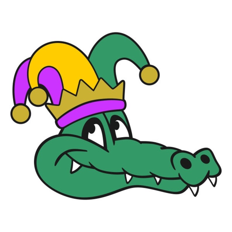 mardi gras gator svg
