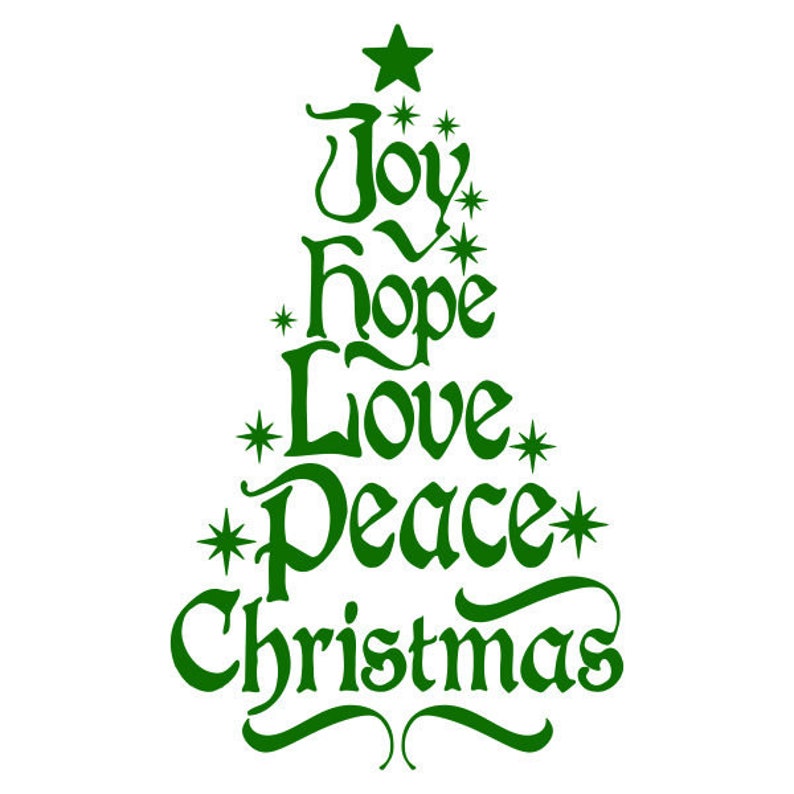 Joy Hope Love Peace Christmas Cuttable Design PNG DXF SVG & - Etsy