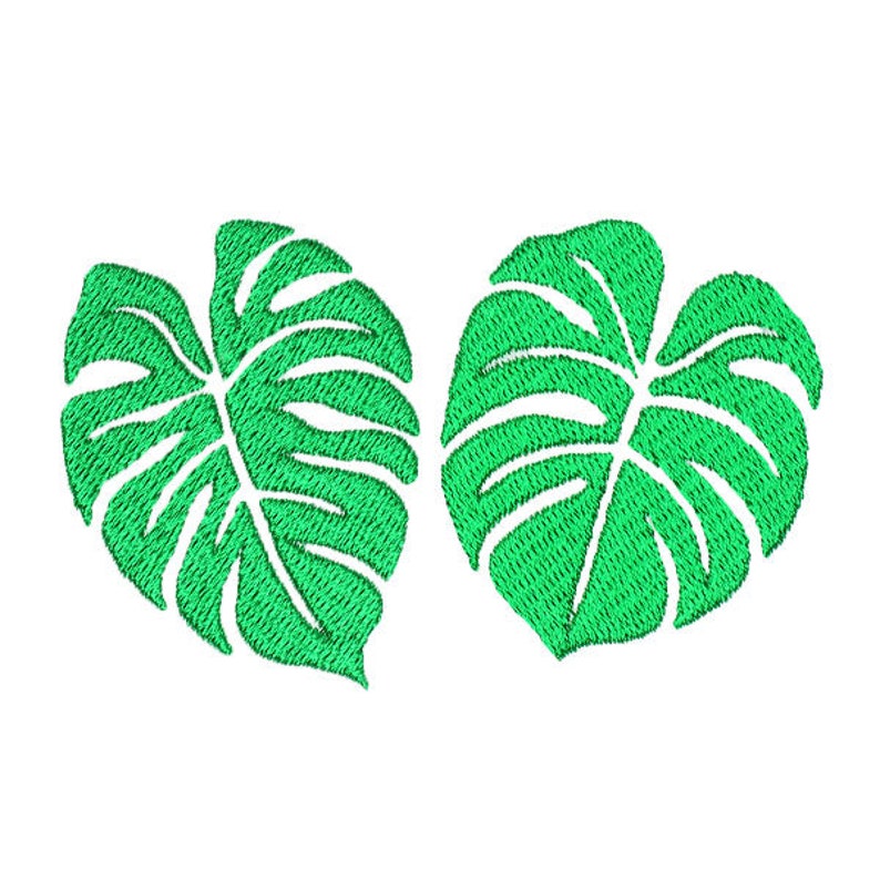 Monstera Leaf Embroidery Design Instant Download PES DST Etsy Canada