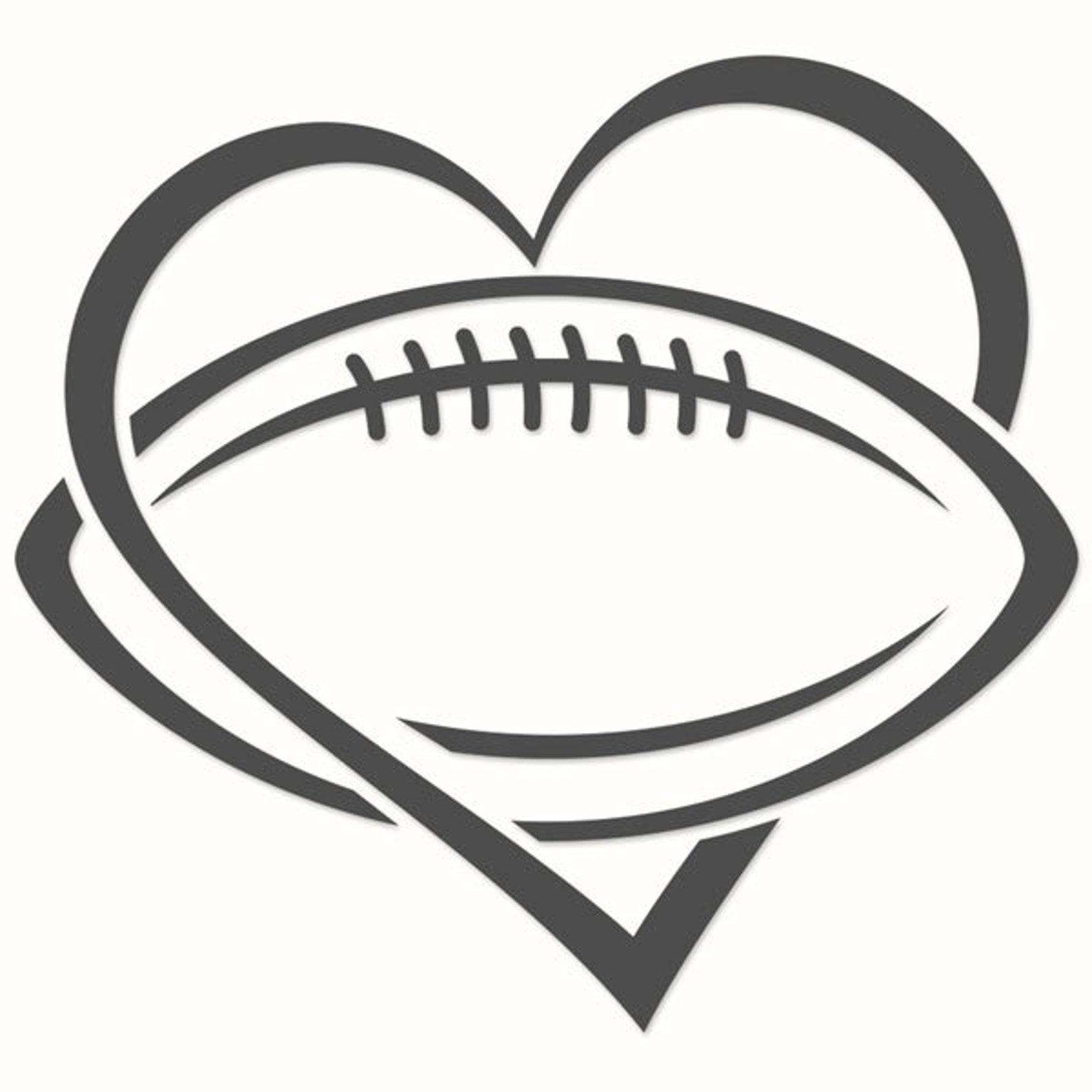 Football Decal Cuttable Design PNG DXF SVG & eps File for Etsy