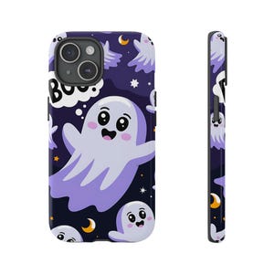 Cute Ghost Boo Phone Case, Spooky Halloween Ghosts Design, Halloween Gift, Adorable Ghosts Pattern, Fun Halloween Design, Ghost Lover Gift