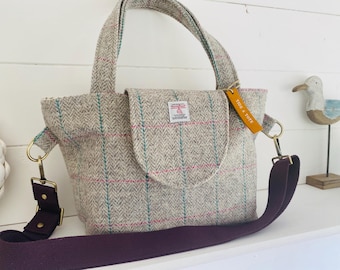 Tote Bag, Harris Tweed Tote Bag, Shoulder Bag, Harris Tweed Shoulder Tote, Large Tote. Harris Tweed Crossbody Tote
