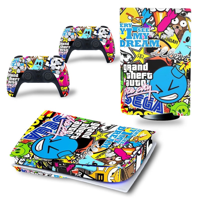 2 Controllers Skin For PS5 Playstation 5 Standard Console Stickers 2