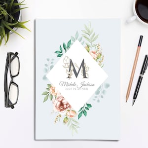 2026 Planner Weekly & Monthly | Personalized Planner | Monogram Letter Customization Gift | Paperback