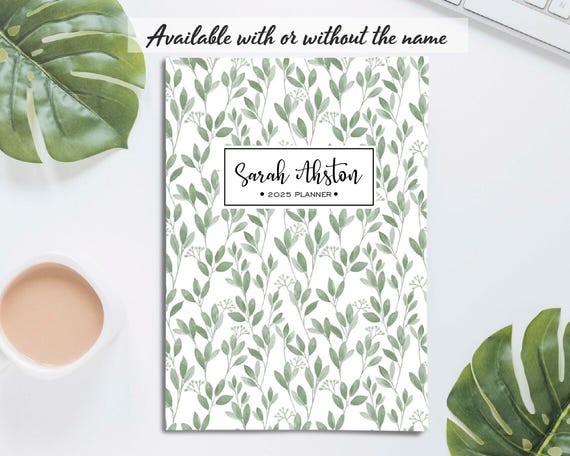 2025 Planner Weekly & Monthly | Personalized Planner | Floral Pattern Gift