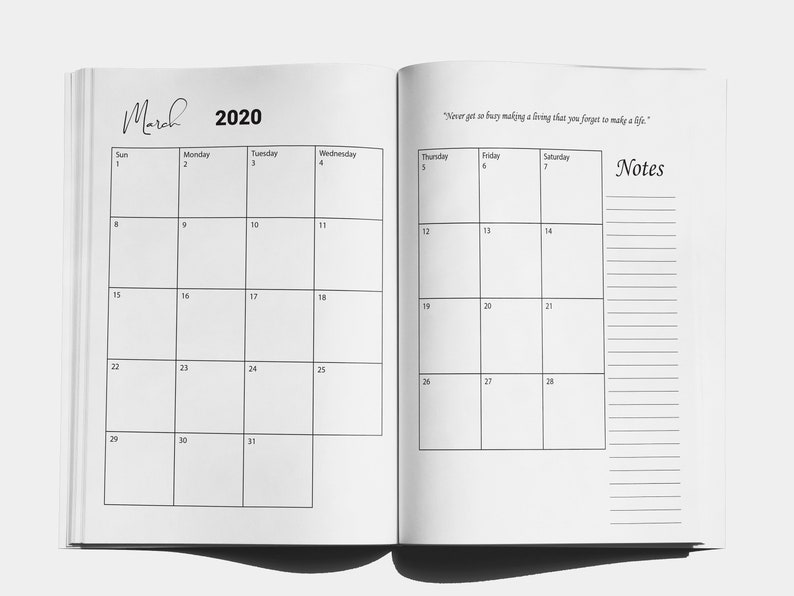 Academic Planner July 2020 June 2021 Weekly & Monthly Etsy
