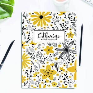Agenda floral 2026 : agenda hebdomadaire et mensuel personnalisé