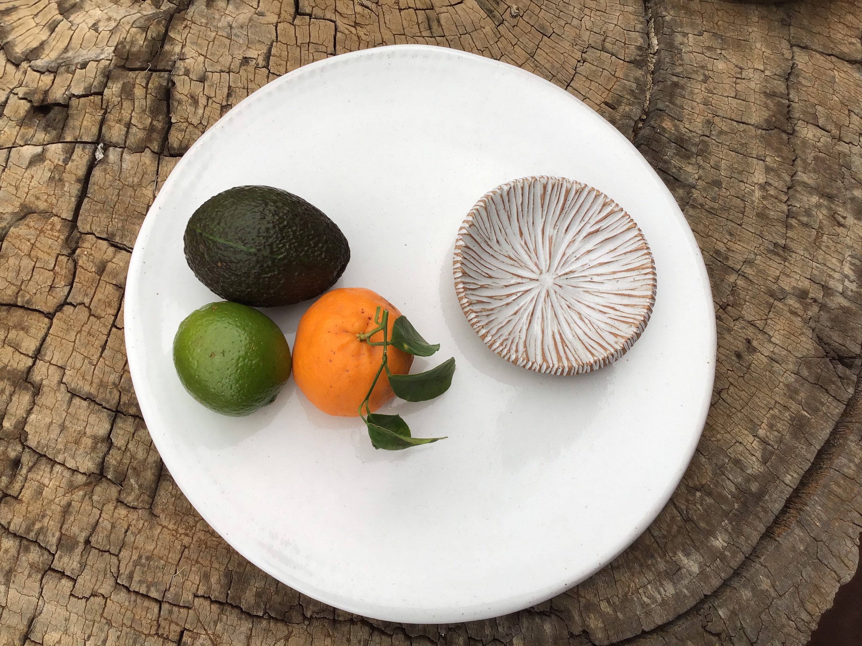 Large Handmade Pottery Platter Set | Etsy