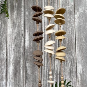 Pottery/Ceramic Wind Chimes. Bare and natural clay. Hanging decoration. Garden art.