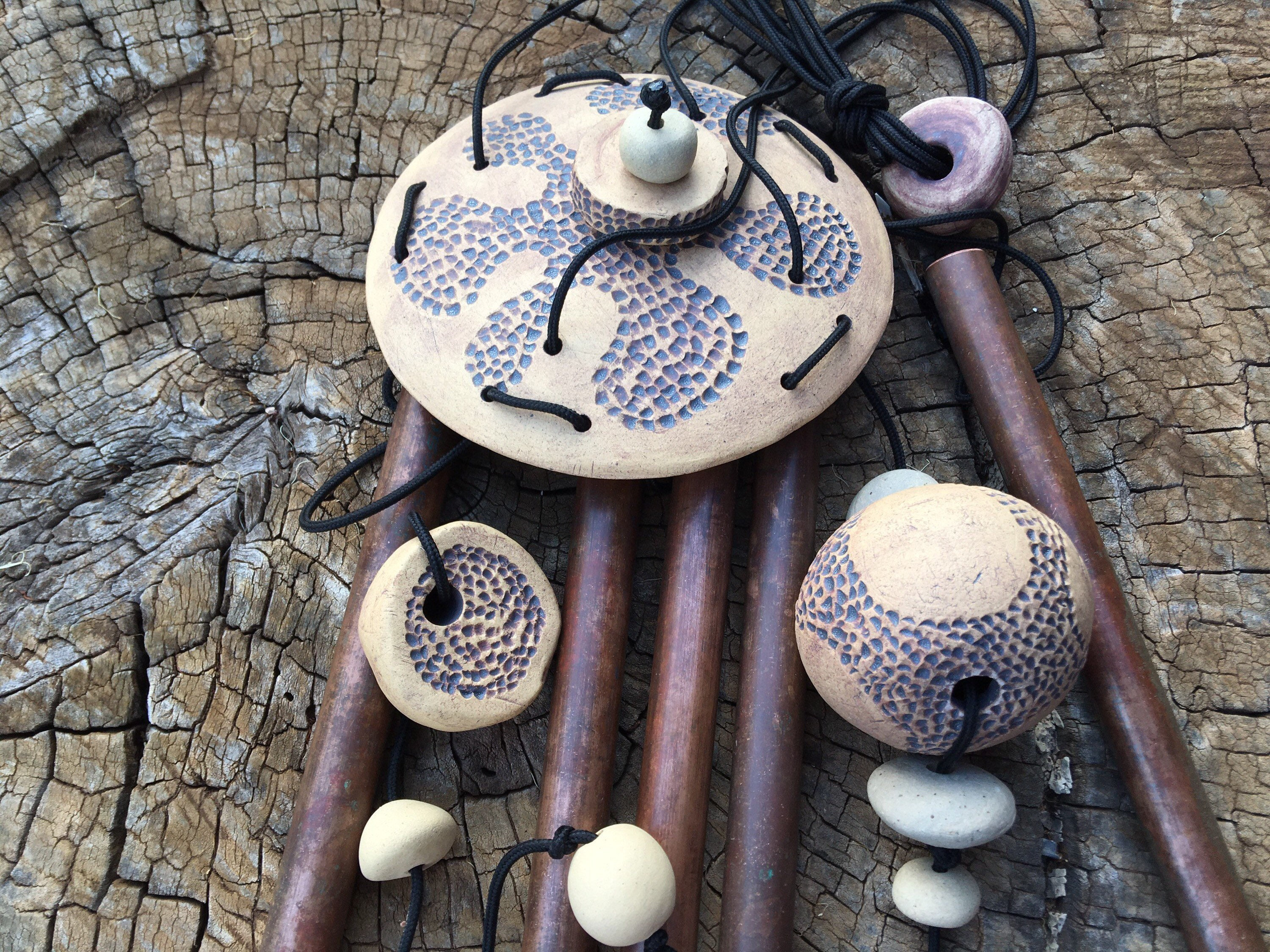 Large Pottery And Copper Pipe Wind Chime Natural Earthy Etsy large-pottery-and-copper-pipe-wind-chime-natural-earthy-etsy