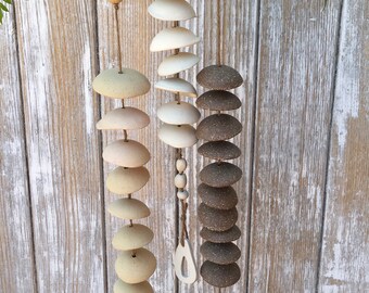 Pottery Wind Chimes. Bare and natural clay