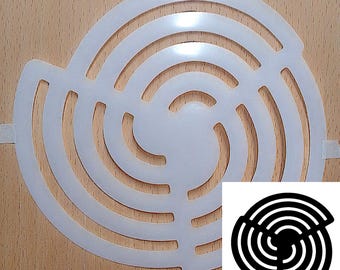 Curves template stencil Airbrush art stencil artist template stencil available in 7 sizes Mylar ships worldwide.