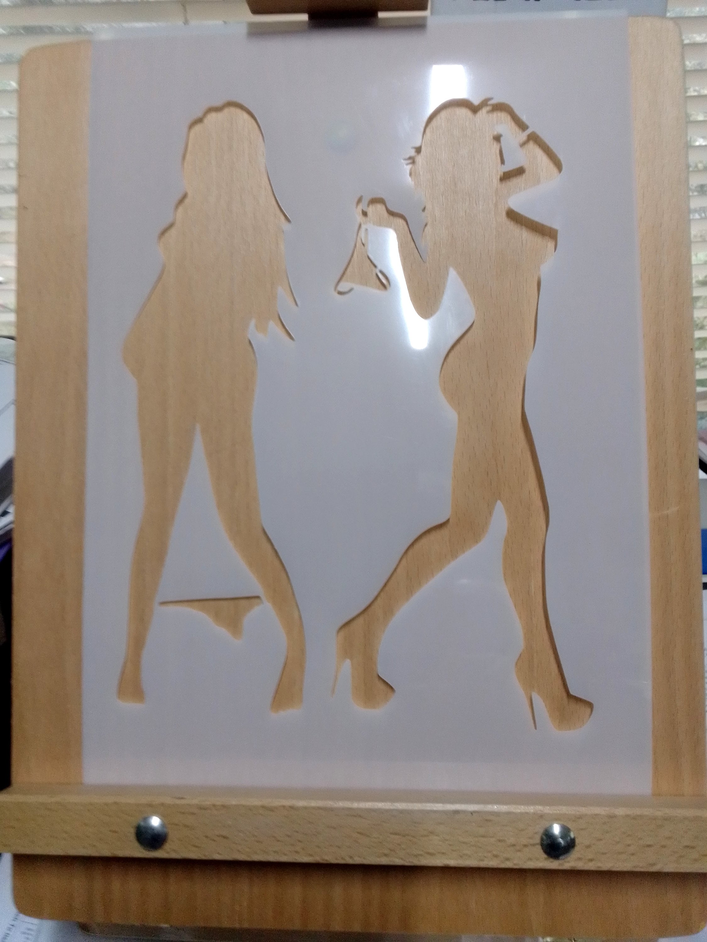Double Pinup Airbrush Art Stencil Mylar Ships Worldwide. - Etsy