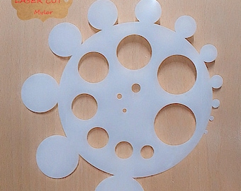 Circles Template art airbrush stencil artists circle template Mylar ships worldwide.