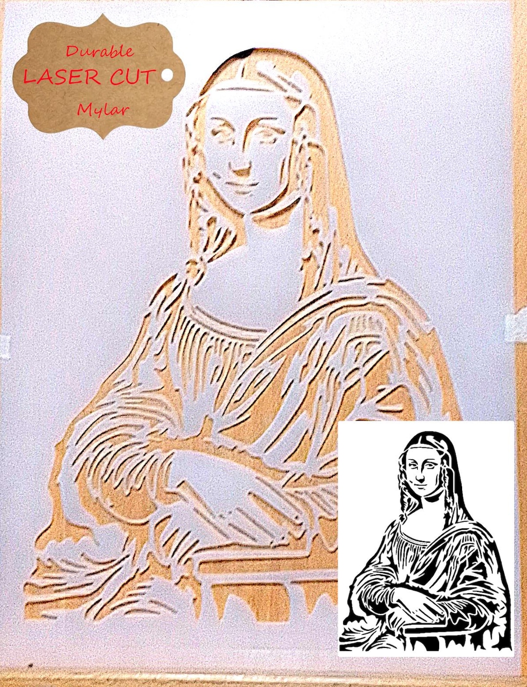 Mona Lisa Stencil Airbrush Art Stencil Artists Da Vinci Template
