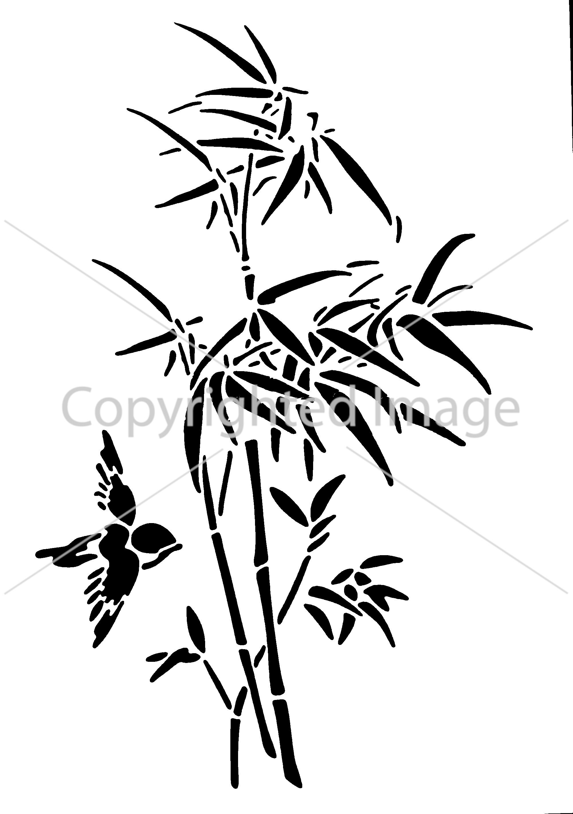 Bamboo Leaves Stencil Airbrush Stencil Artist Bamboo Template Mylar Ships Worldwide. - Etsy