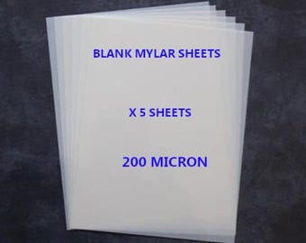 Blank Mylar for stencil making 200 micron milky white X5 sheets ships worldwide.