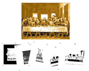 6 Layer Stencil set The Last Supper template Ships worldwide
