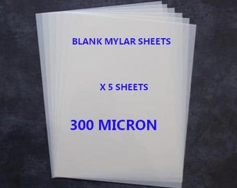 Blank Mylar for stencil making 300 micron milky white X5 sheets ships worldwide.