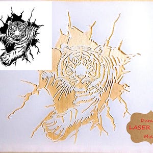 Tiger stencil Airbrush art stencil Artists tiger template Mylar ships worldwide