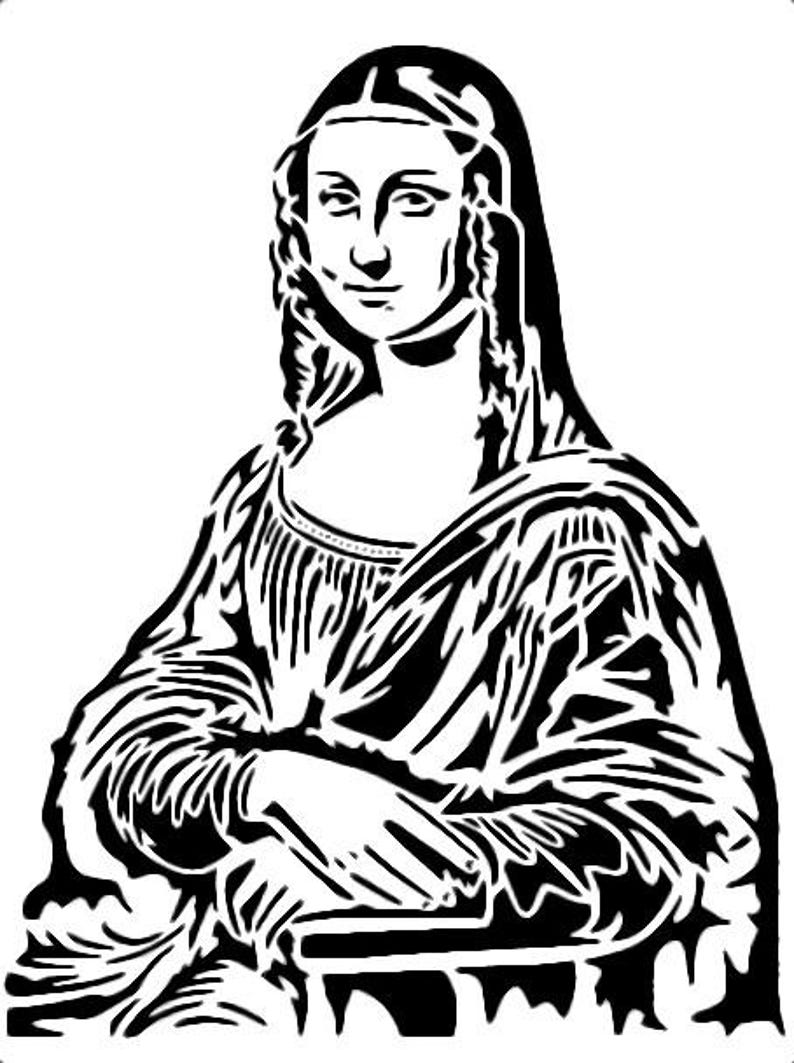 Mona Lisa Stencil Airbrush Art Stencil Artists Da Vinci Template