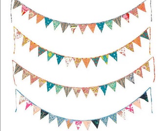 Groothandel Outdoor Vlaggenlijnen | Festival handgemaakte katoen kleurrijke bunting vlag, bruiloft Bunting Garland Home decor banner