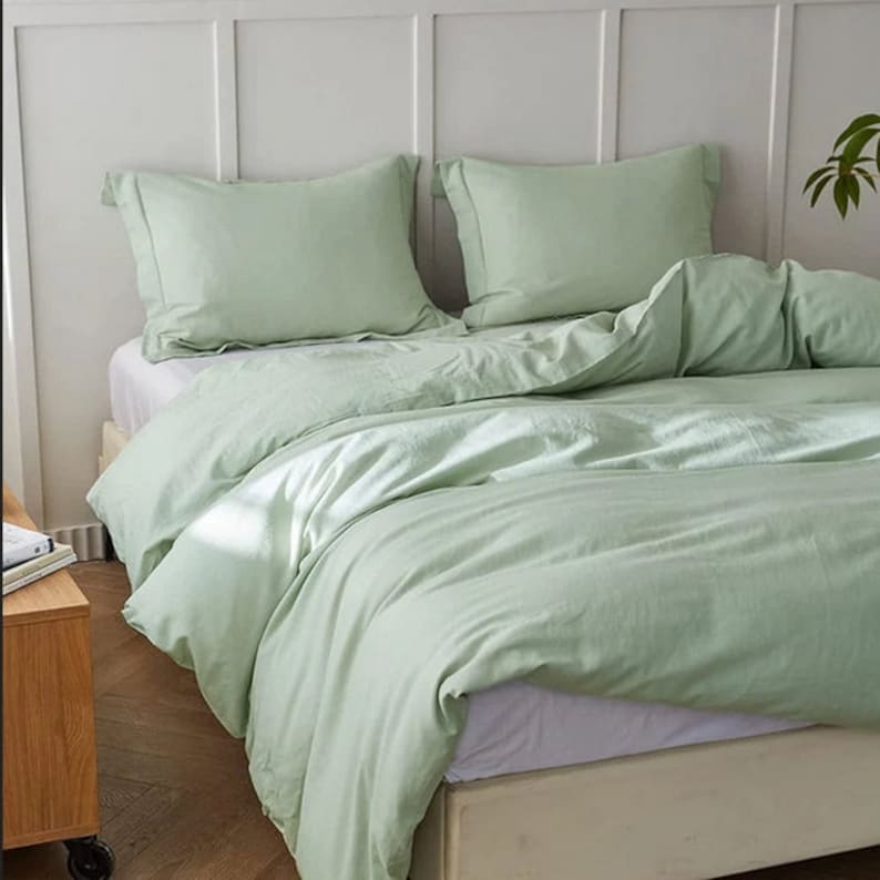 Sage Green Duvet Cover Queen Full Twin King Size Quilt Cover Etsy