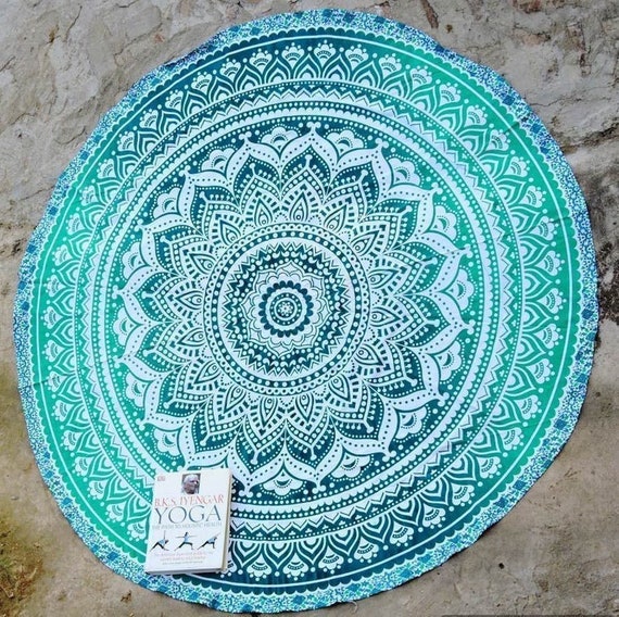 Forart Tapisserie ronde de plage Mandala hippie Boho Decor Couverture
