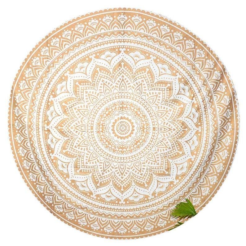 Tenture Murale Vintage Motif Indien – 41x41 Cm, Art Fait Main Coloré