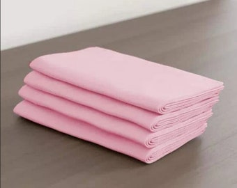 100 Pack Pink Napkin, Cotton napkins, Handmade Napkin,Blush Pink Washable Napkins , Napkins For Wedding