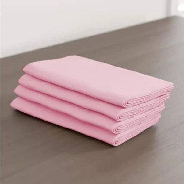 100 Pack Pink Napkin, Cotton napkins, Handmade Napkin,Blush Pink Washable Napkins , Napkins For Wedding