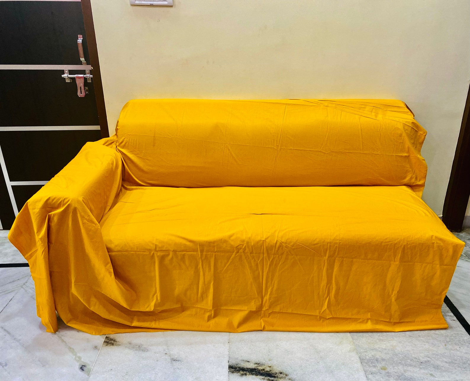 Natural Cotton Couch Cover Sofa Slipcover Bedspreads Boho Etsy