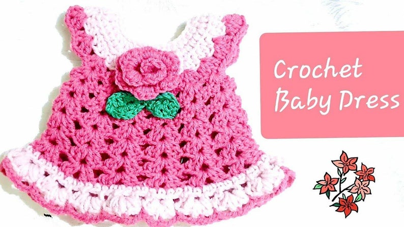 Crochet Baby pink Dress