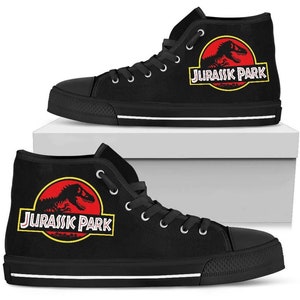 Jurassic Park Custom Canvas High Top Shoes, Jurassic Park