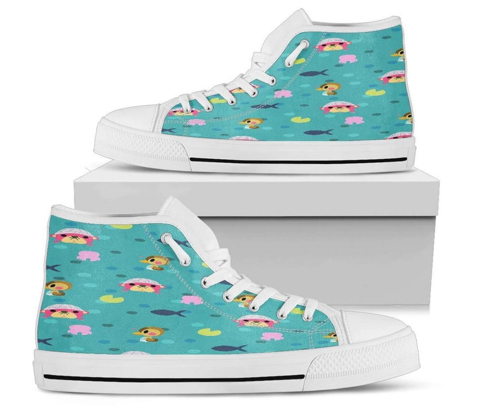 Animal Crossing Custom Canvas High Top Shoes Animal Crossing Etsy