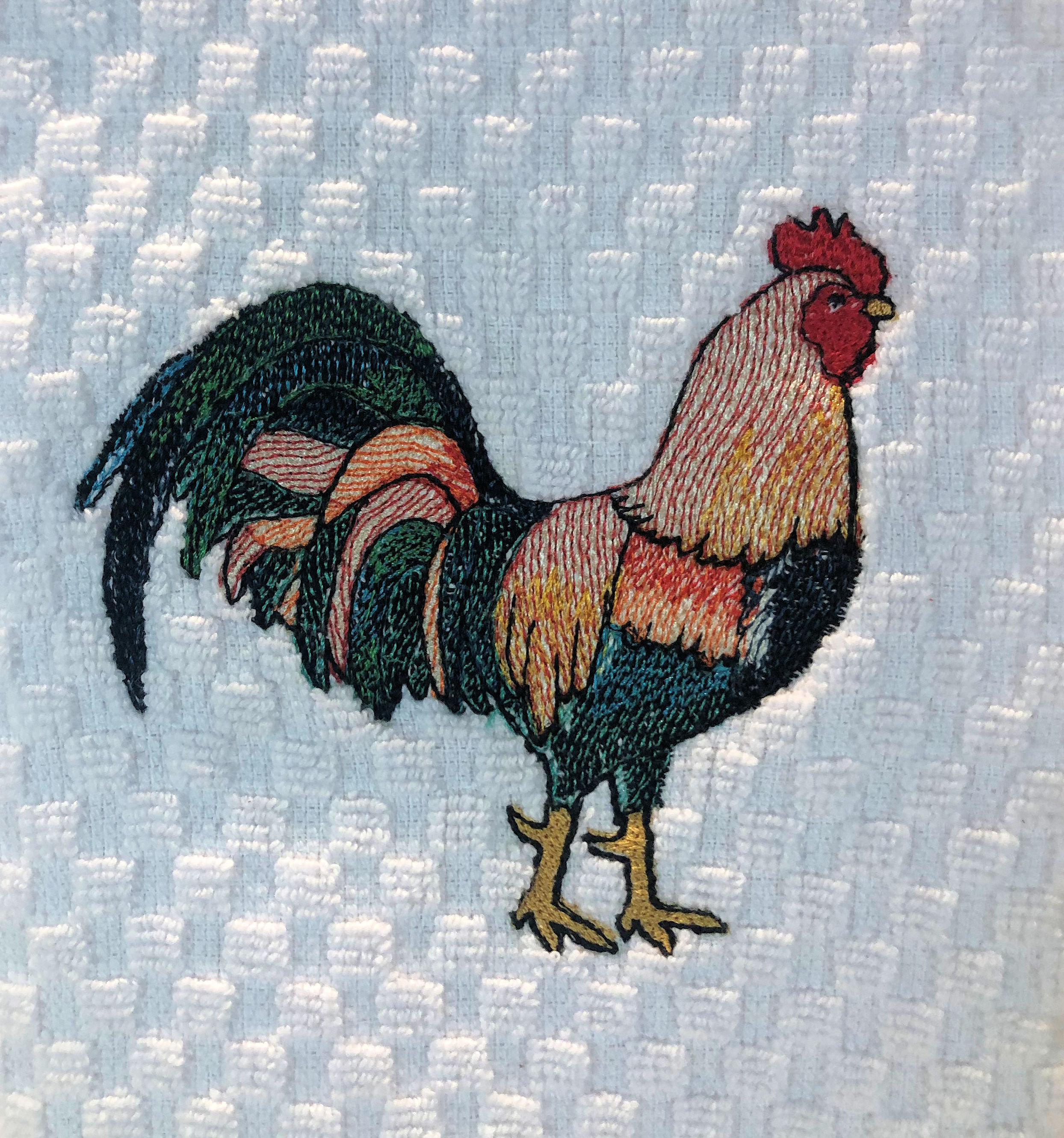 CHICKENS Embroidered Towel Set two Towels Etsy UK