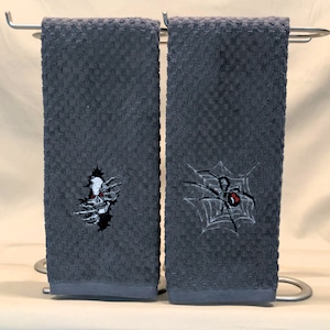 The Dark Side of Halloween Embroidered Towel Set (Includes Two Towels)