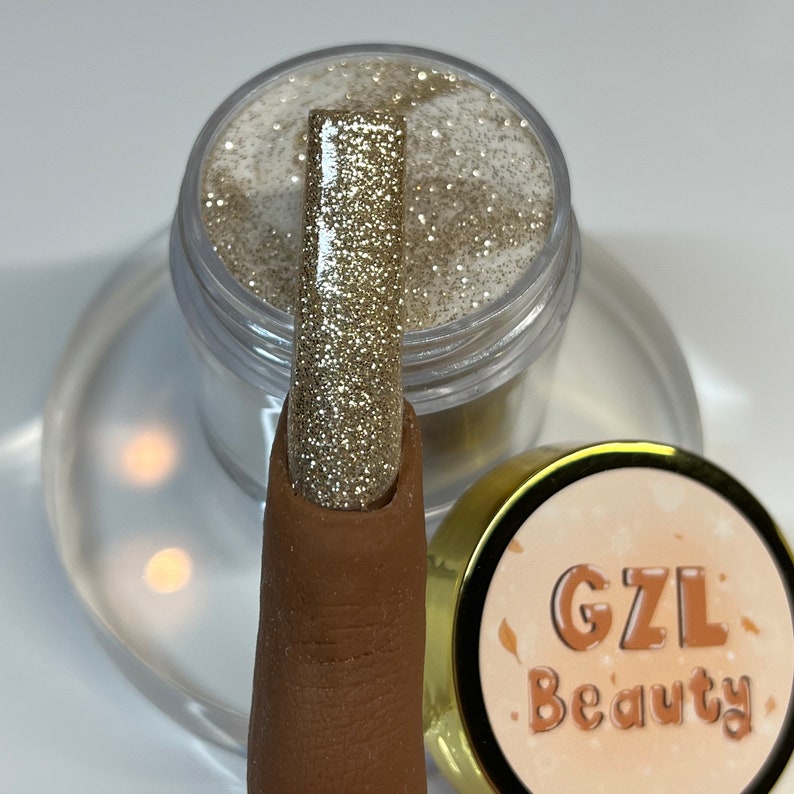 Champagne Gold Glitter Acrylic Powder Winter Acrylic Etsy