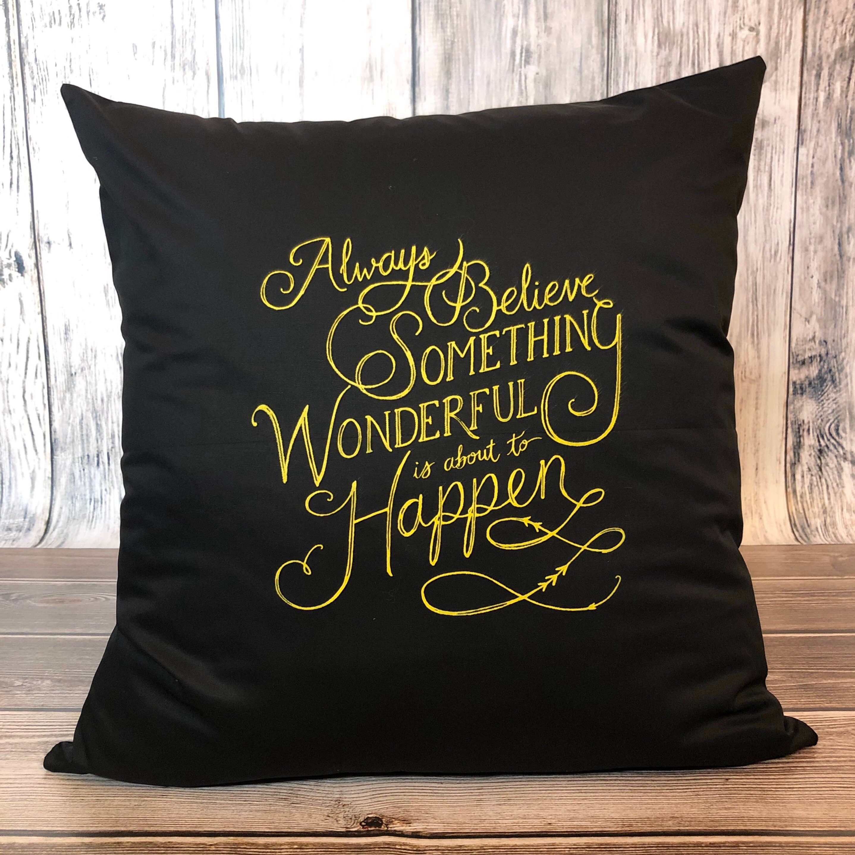 Happy Quotes Happy Pillow Inspirational Quotes Etsy