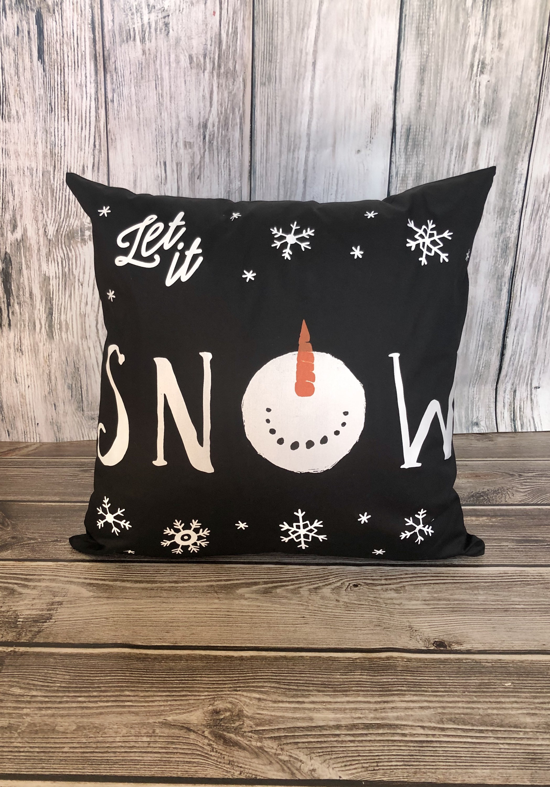 Let It Snow Snow Pillow Let It Snow Pillow Winter Pillows Etsy Canada
