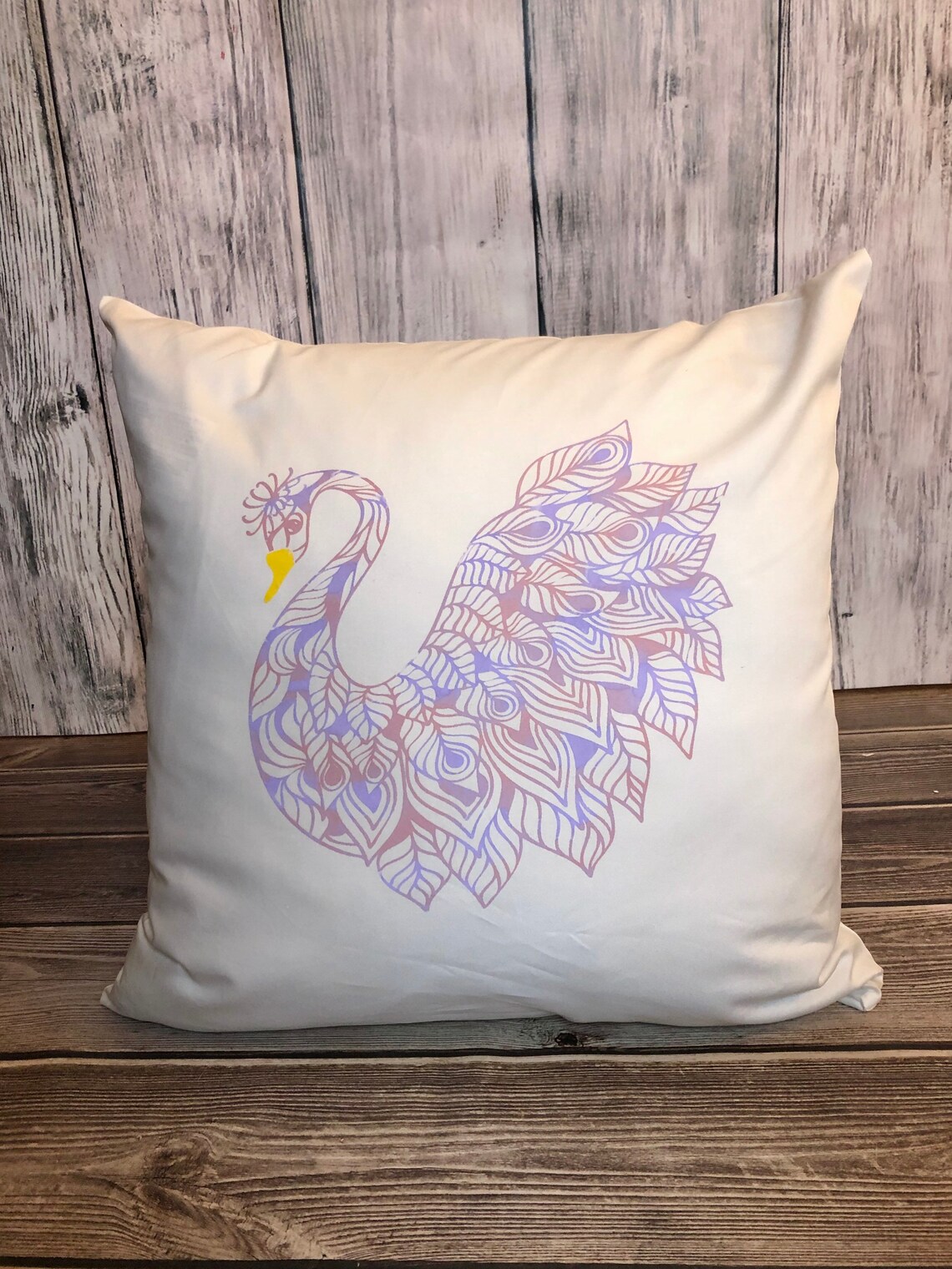 Swan Swan Pillow Swan Decor Black Swan Bird Pillow Animal Etsy