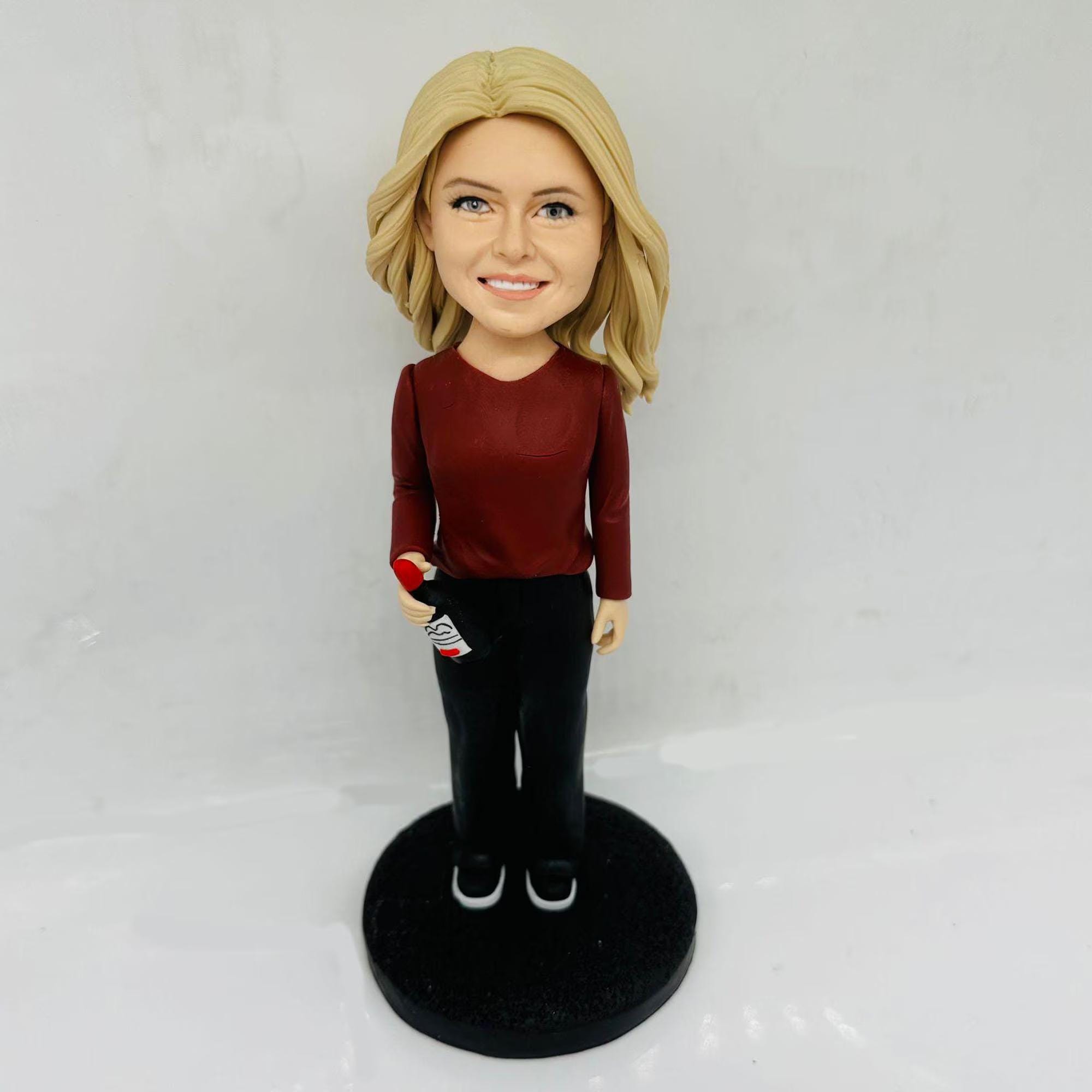 Custom Bobblehead, Handmade Polymer Clay Action Figure